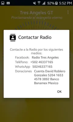 Radio Tres Angeles android App screenshot 0